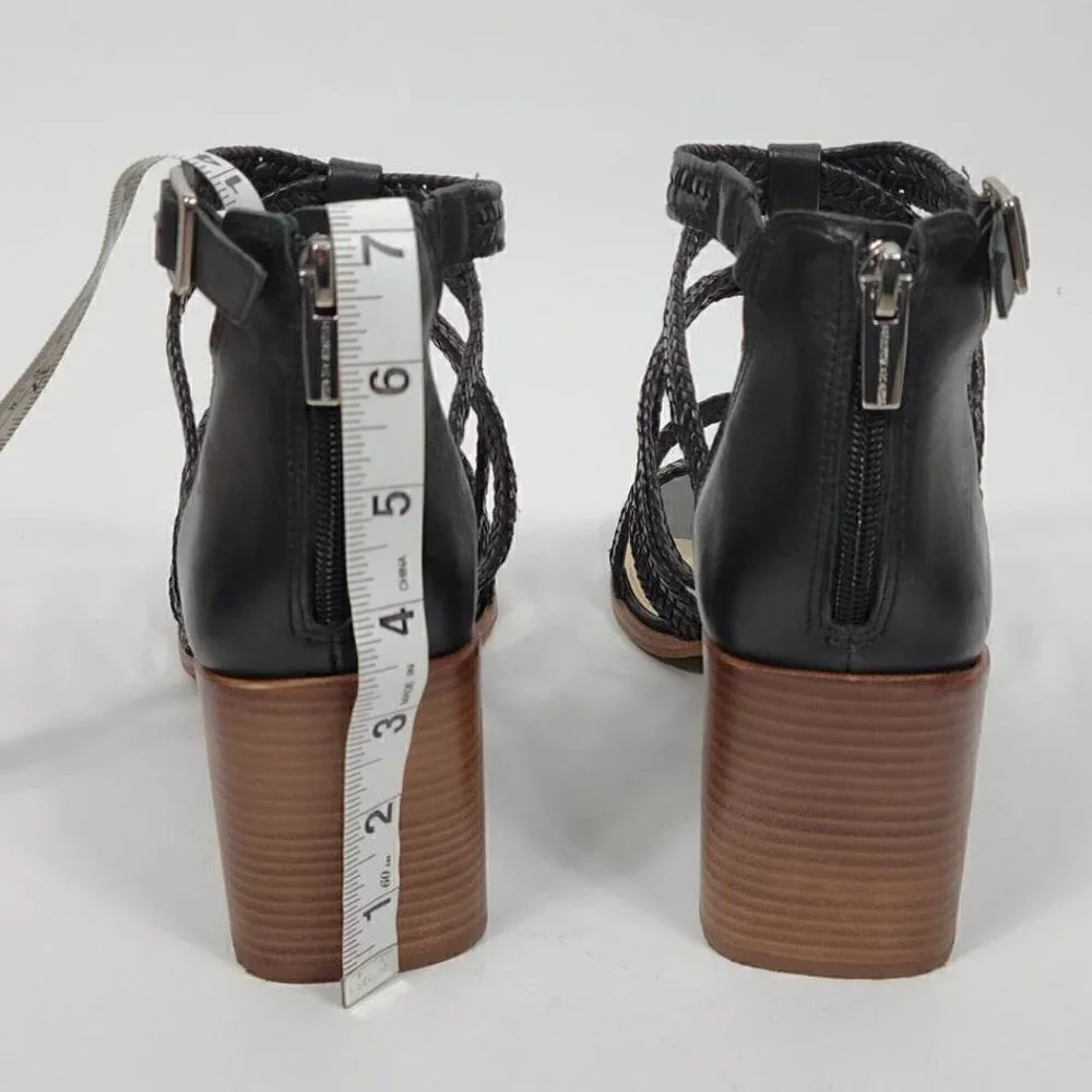 Vince Camuto Black Leather Sandals  #145 Size 10M